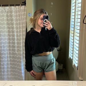 Micro Sherpa Cozy Cabin Half Zip Pullover